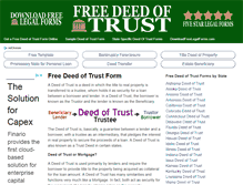 Tablet Screenshot of freedeedoftrust.com